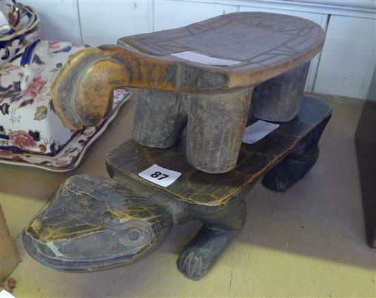Two Melanesian wood carvings